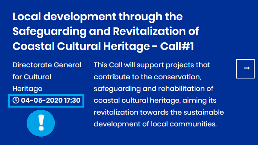 New submission date for applications to Coastal Cultural Heritage