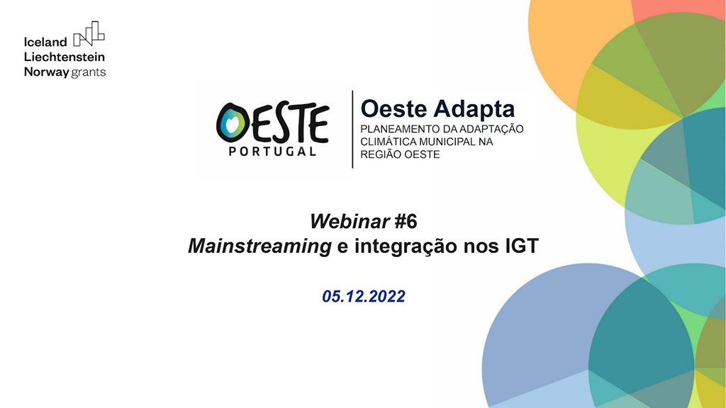 Oeste Adapt Project | More than 30 participants in the penultimate Webinar of the Project