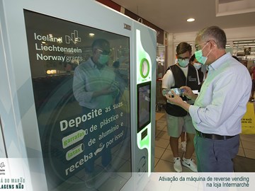 Project “Para cá do Marão embalagens não!" installed five reverse vending machines (rvm) on august 19