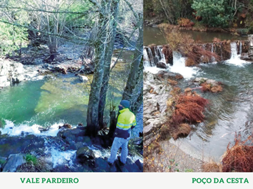 Weirs on the Ceira River were repaired to mitigate the consequences of heavy rains