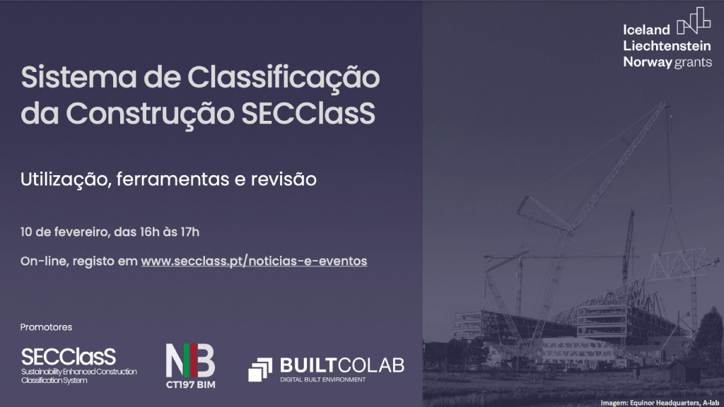 Open meeting – SECClasS Construction Classification System