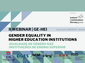 II Webinar GE-HEI – Gender Equality in High Education Institutions