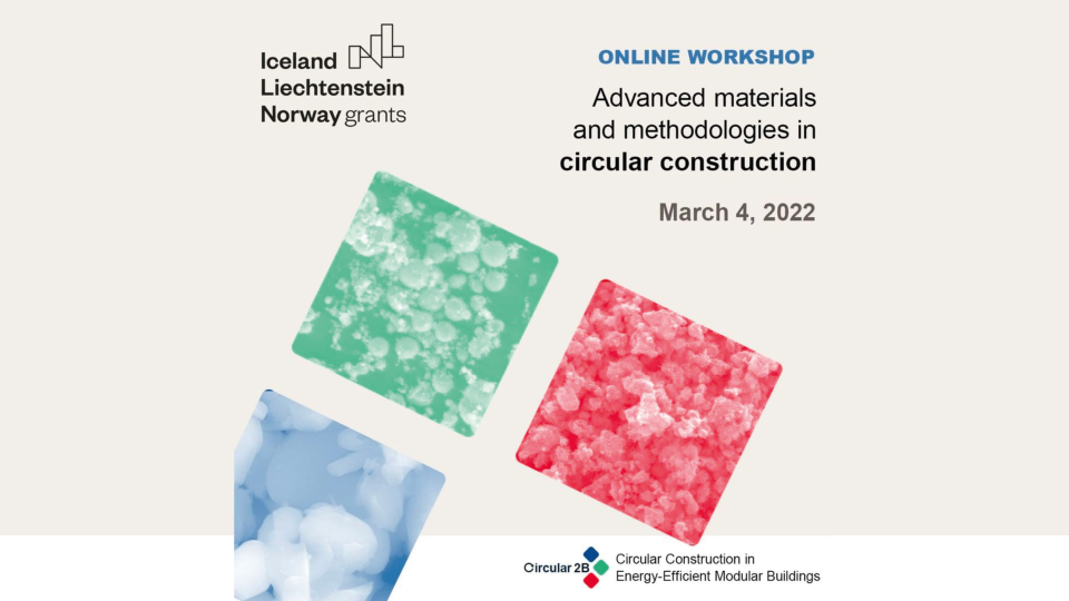 Workshop “Advanced materials and methodologies in circular construction”