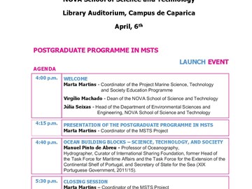 Launch Event of the new Postgraduate Programme in Marine Science, Technology, and Society