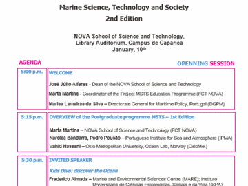 Sessão de lançamento da 2ª Pos-graduação em Marine Science, Technology and Society