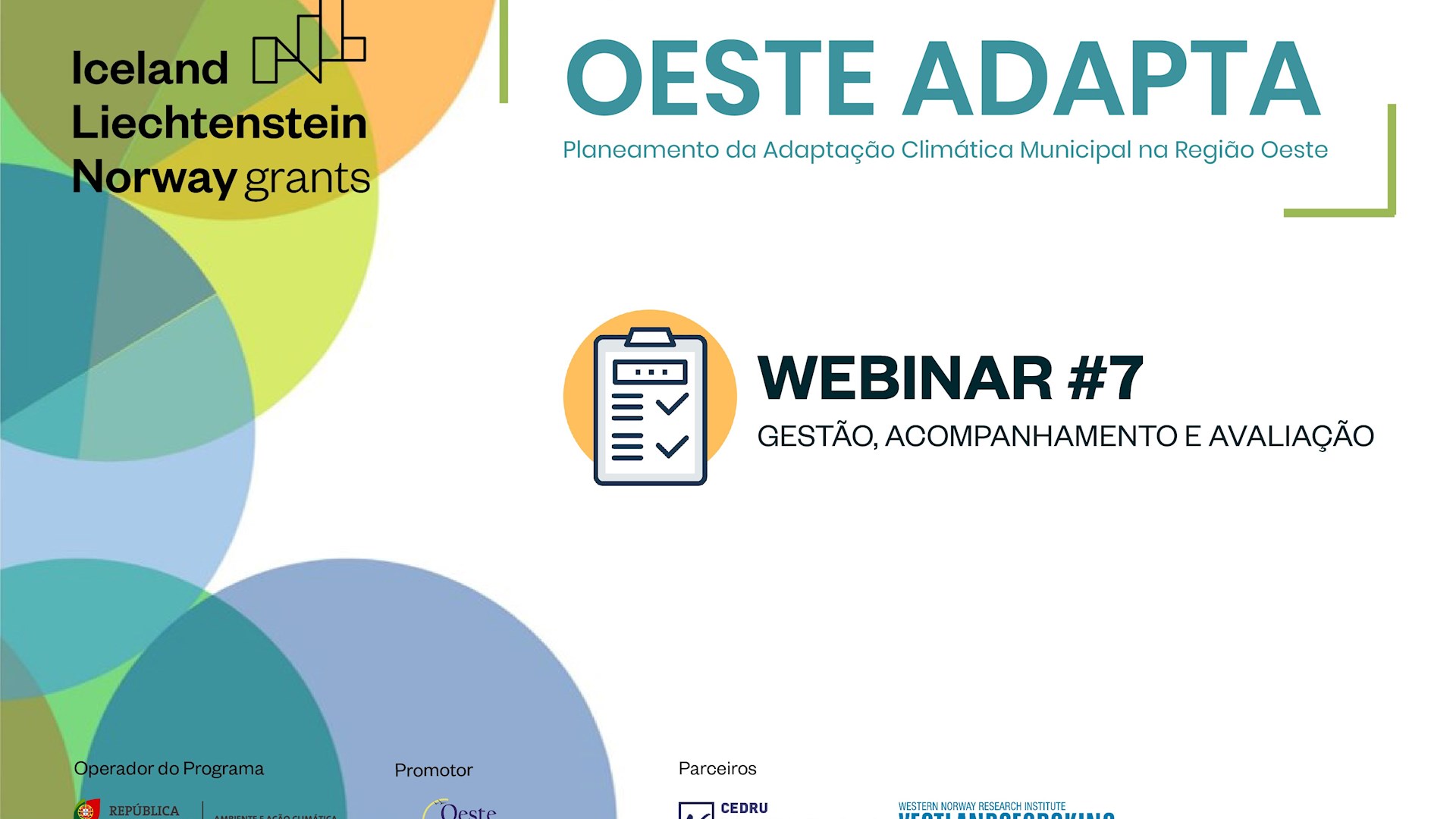 Webinar #7 | Oeste Adapt Project