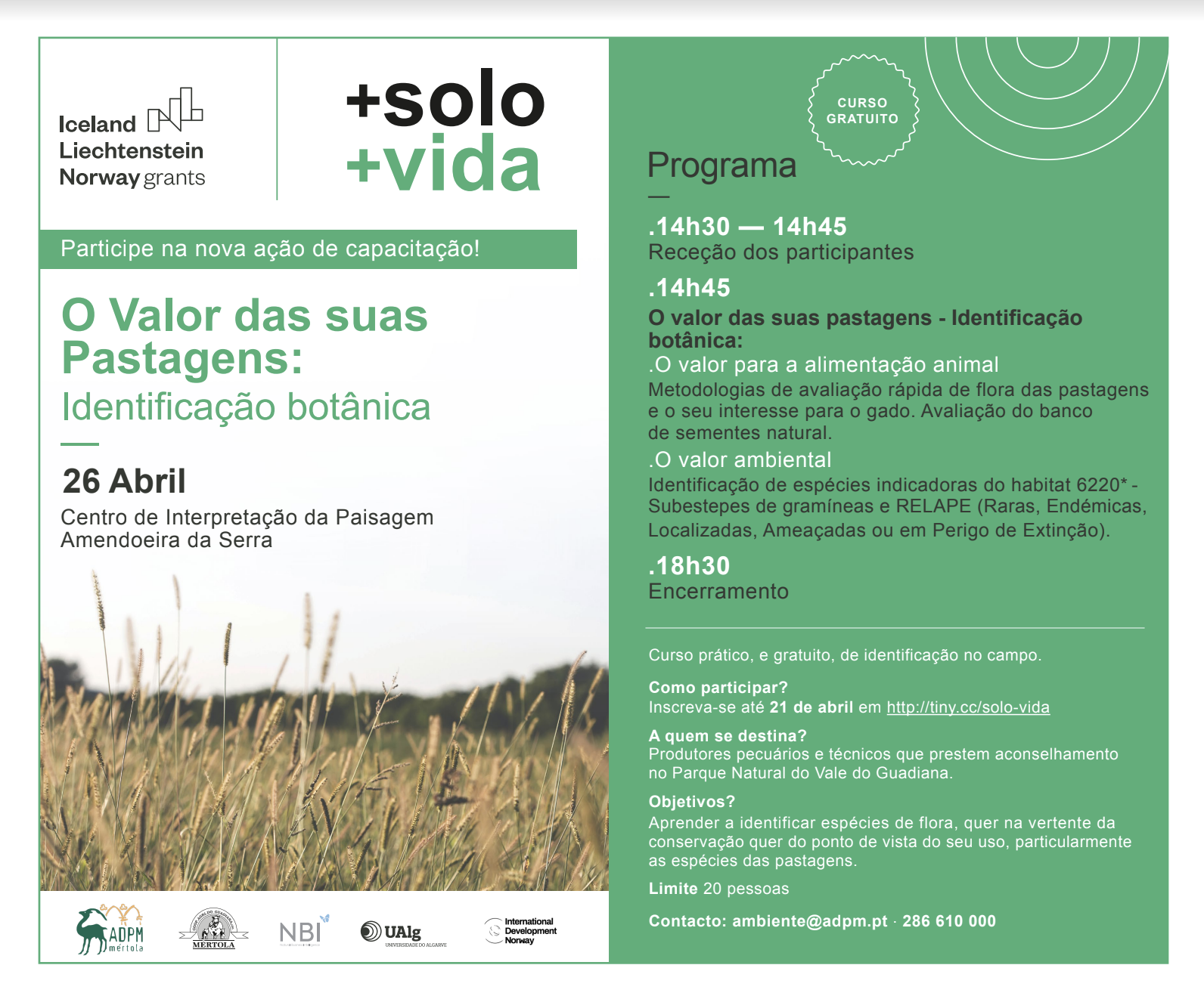 Training Action "The value of your pastures - botanical identification 