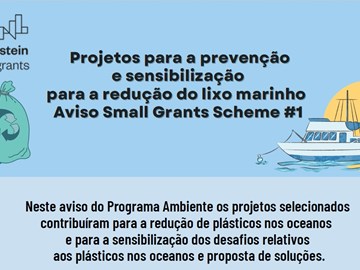 Infografia dos projetos para a prevenção e sensibilização de redução do lixo marinho